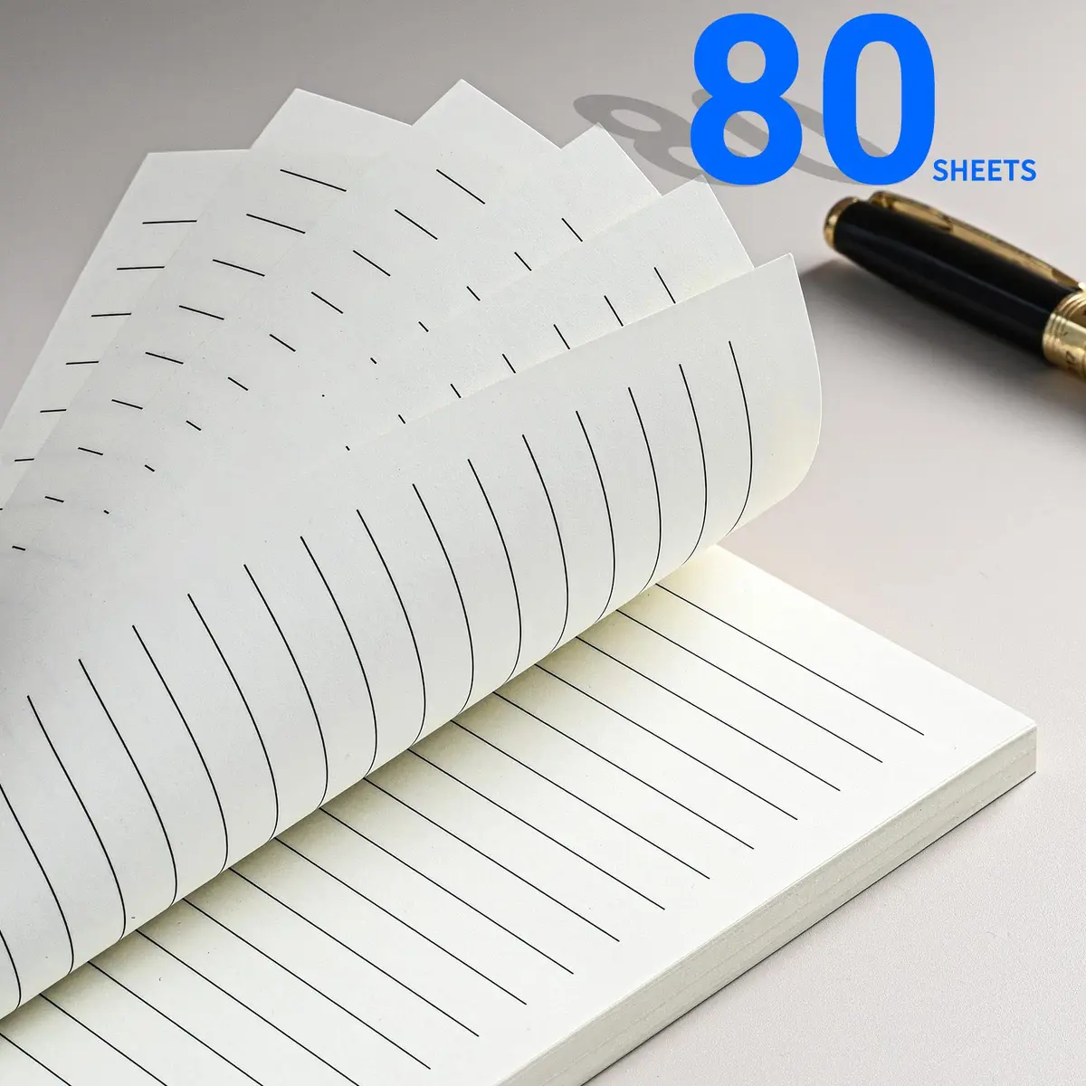 Tofun A6 Refillable Paper for 6-Ring Binders, 10.5 x 17cm | 80 Sheets, 7mm Ruled, Cream - view 3
