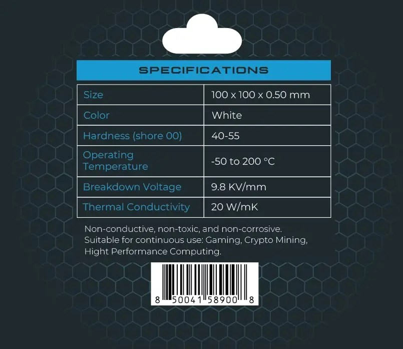 XPC High Performance 20W/mK Thermal Pad T20 Series | 0.5mm to 3.5mm Thickness, 100x100mm, Non-Conductive for GPU & Electronics - view 4