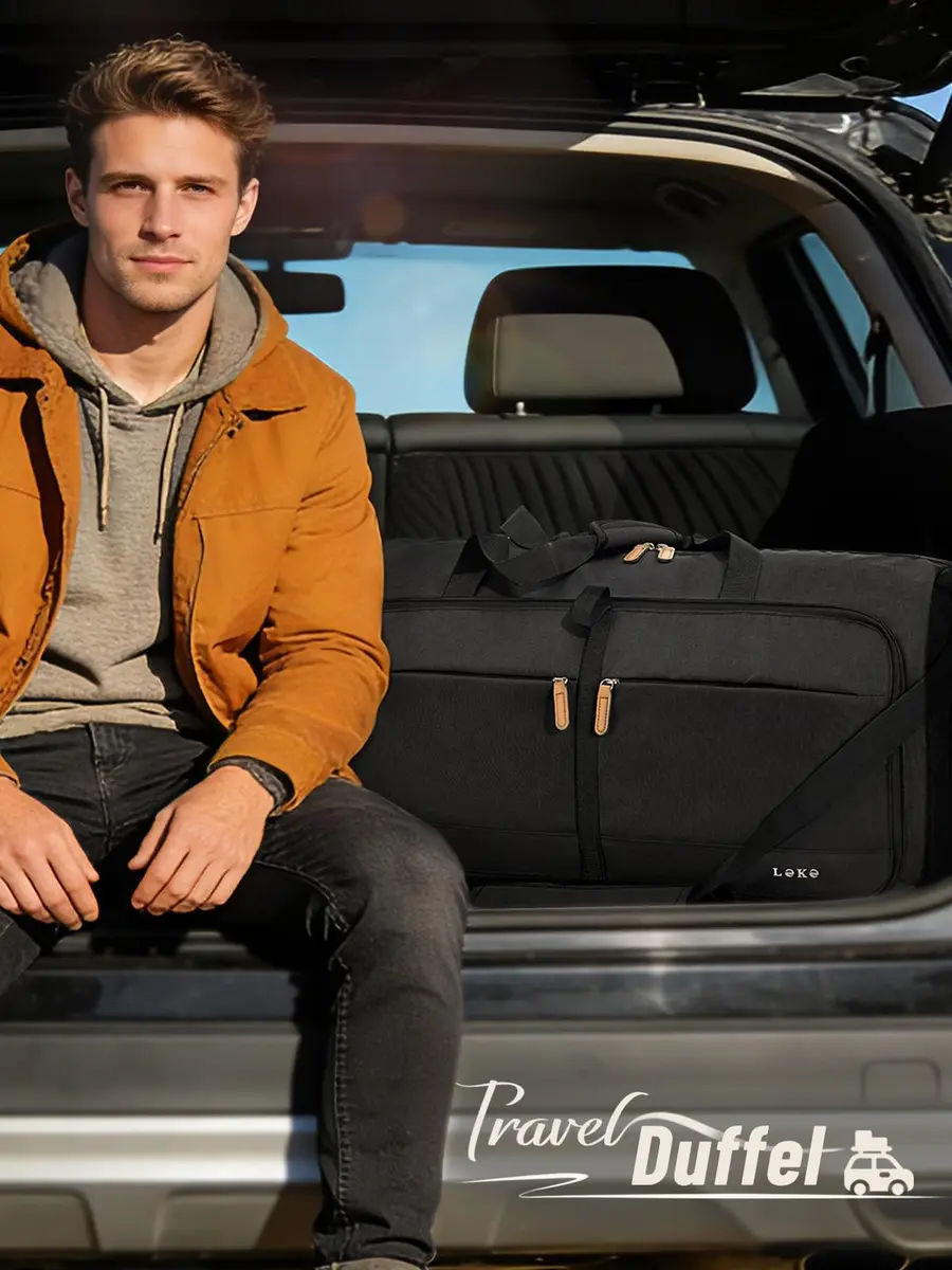 Lekesky Foldable Travel Duffle Bag 60L | Water-Resistant, Large Capacity, Carry-On for Women - view 2