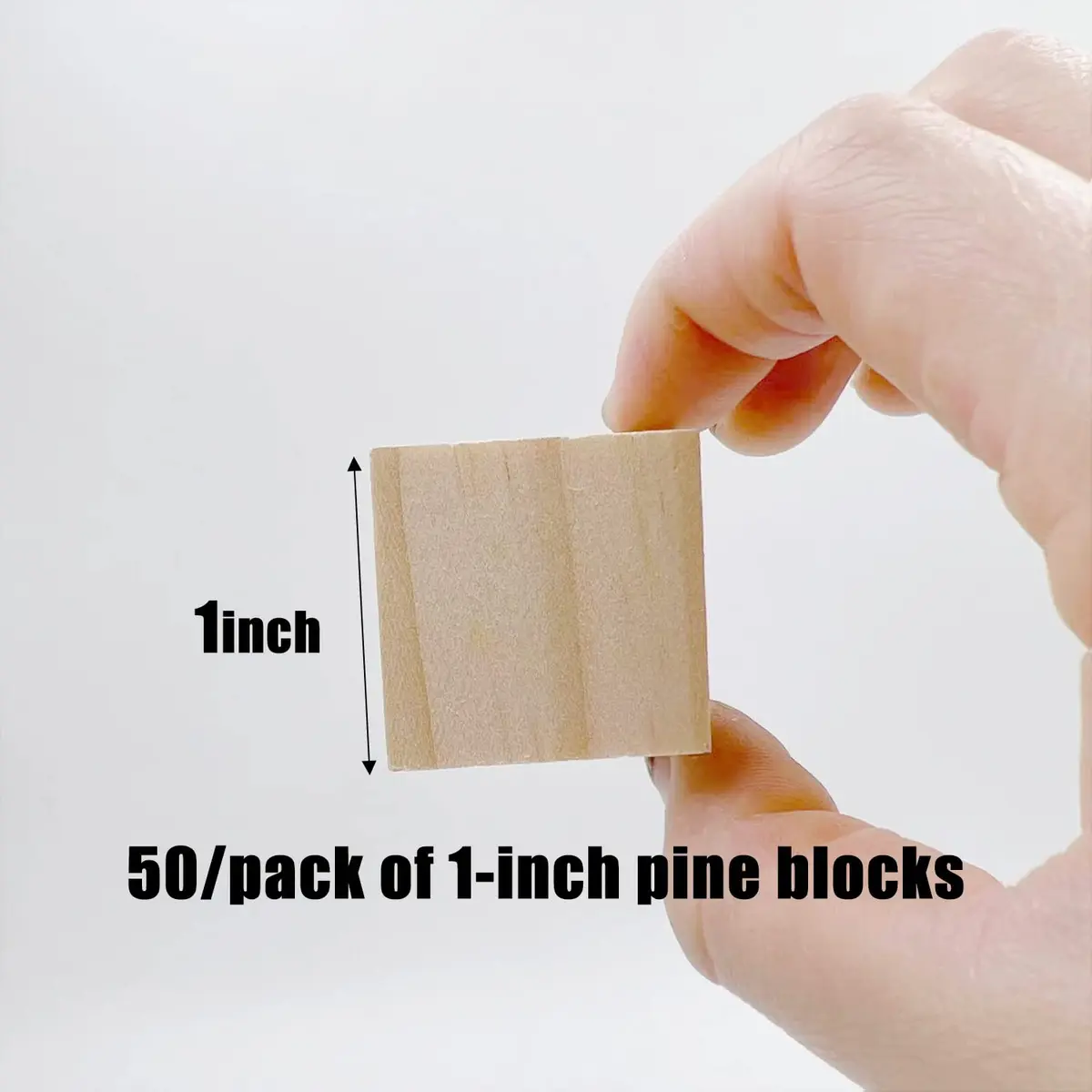 WURONXIN Unfinished Wooden Blocks 1 inch Cubes, Pack of 50 | DIY Craft Wood for Painting & Decorating - view 6