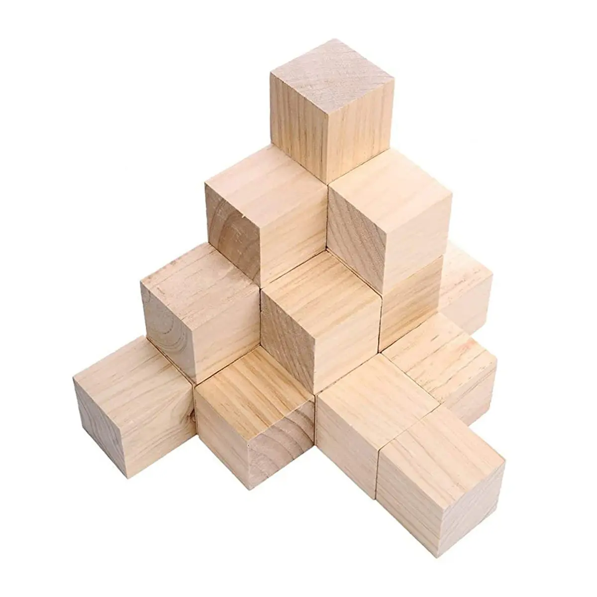 WURONXIN Unfinished Wooden Blocks 1 inch Cubes, Pack of 50 | DIY Craft Wood for Painting & Decorating - view 7