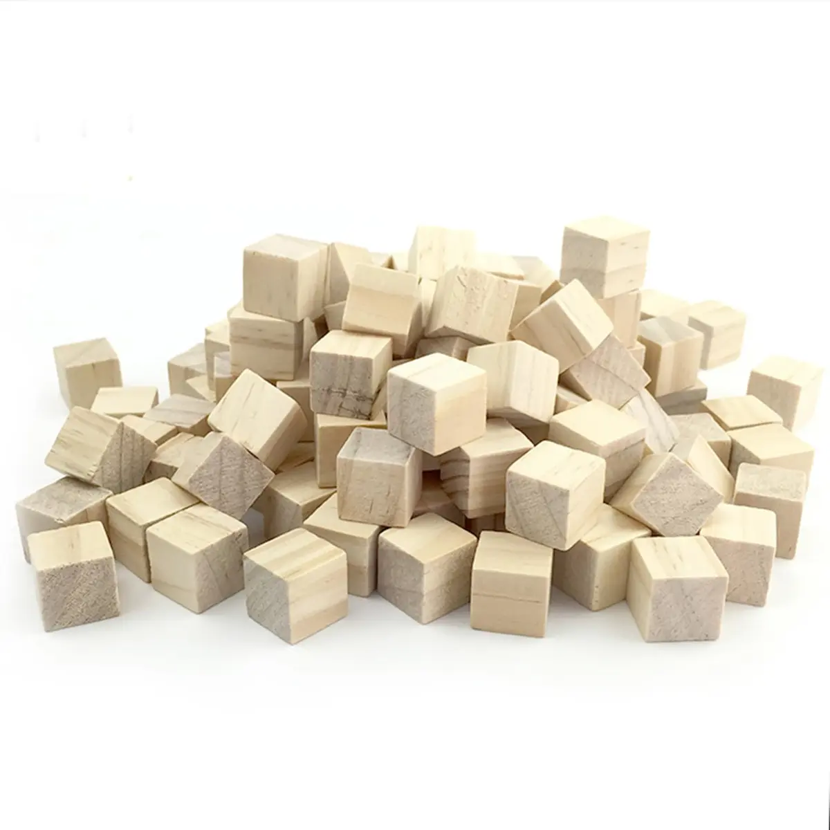 WURONXIN Unfinished Wooden Blocks 1 inch Cubes, Pack of 50 | DIY Craft Wood for Painting & Decorating - view 5