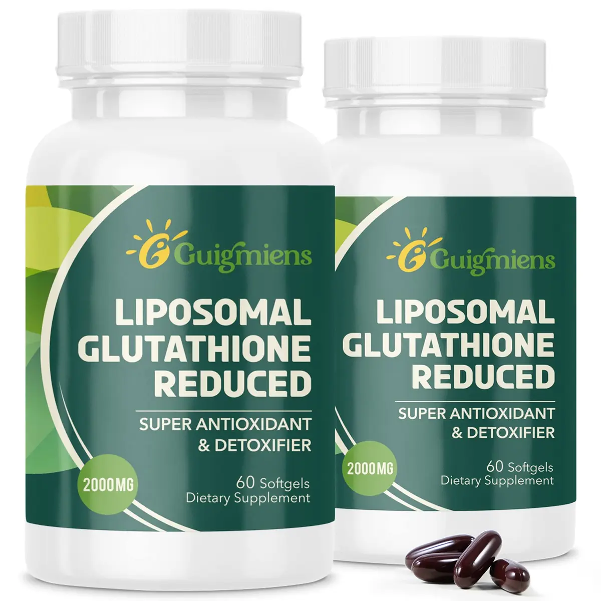 Guigmiens Liposomal Glutathione 2000 MG | Antioxidant Supplement for Skin & Immunity (120 Count) - main product image