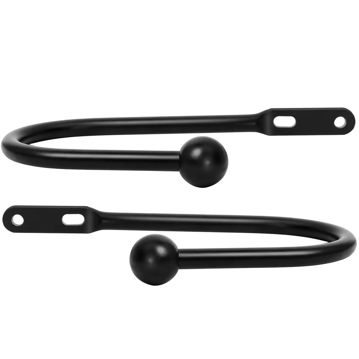 VRSS Black Curtain Tiebacks Drapery Holdbacks 6 Pcs | 15.2cm L x 7.6cm D Wall Mount - view 5