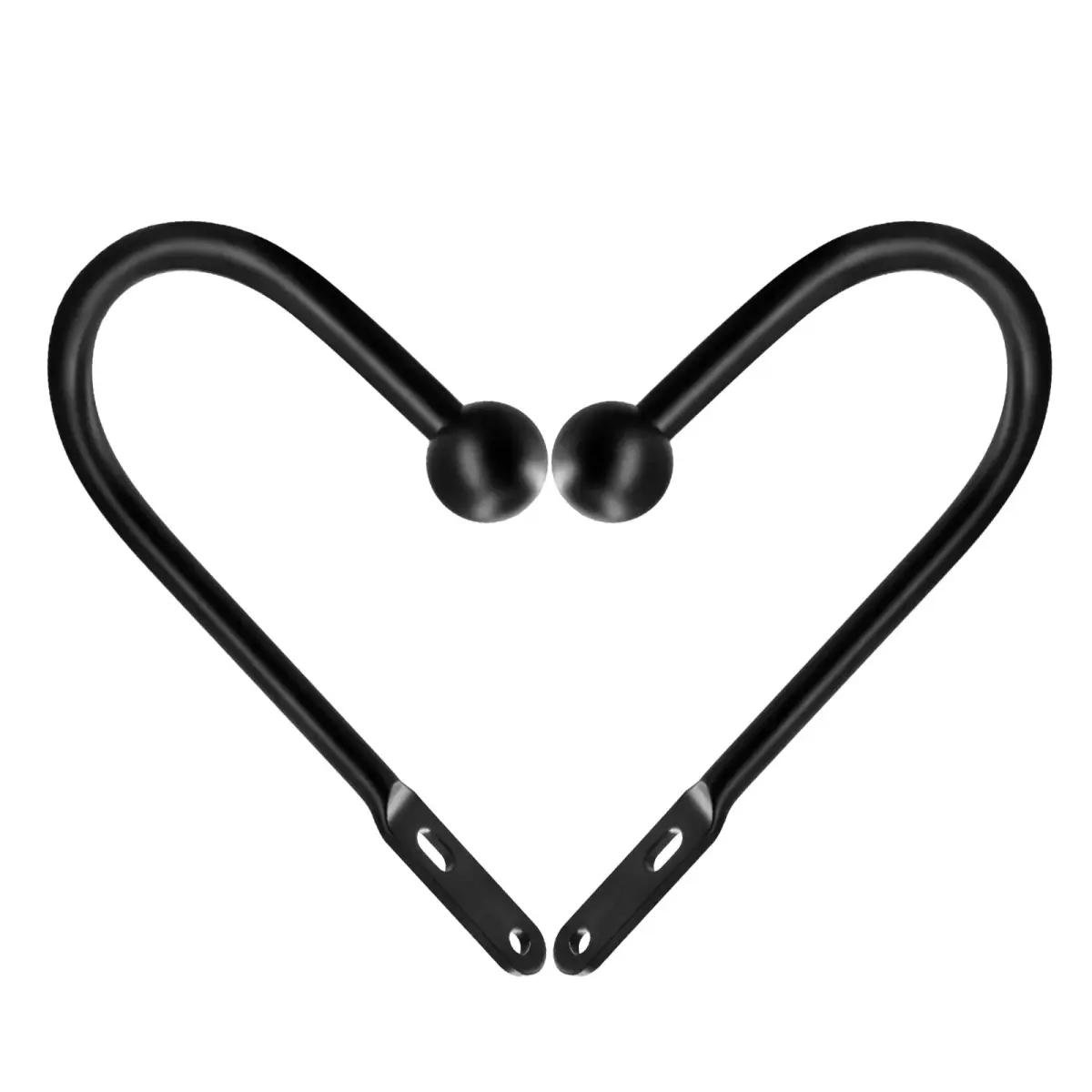 VRSS Black Curtain Tiebacks Drapery Holdbacks 6 Pcs | 15.2cm L x 7.6cm D Wall Mount - view 4