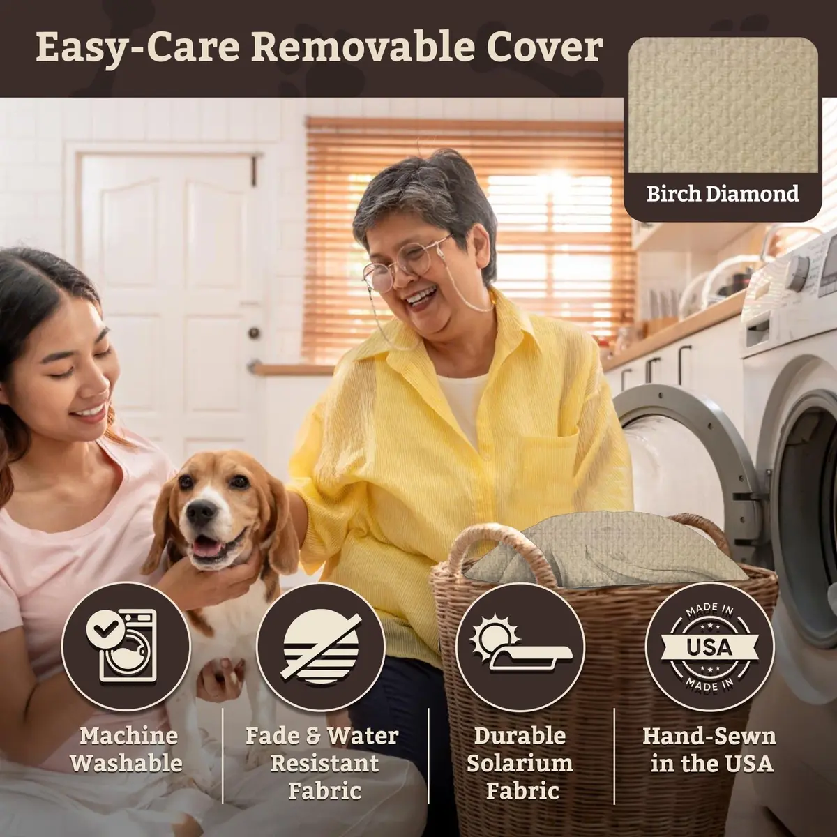 Snoozer Pet Products Lookout 2 Dog Car Seat, Birch Diamond, Medium | Elevated Travel Safety & Comfort - view 5