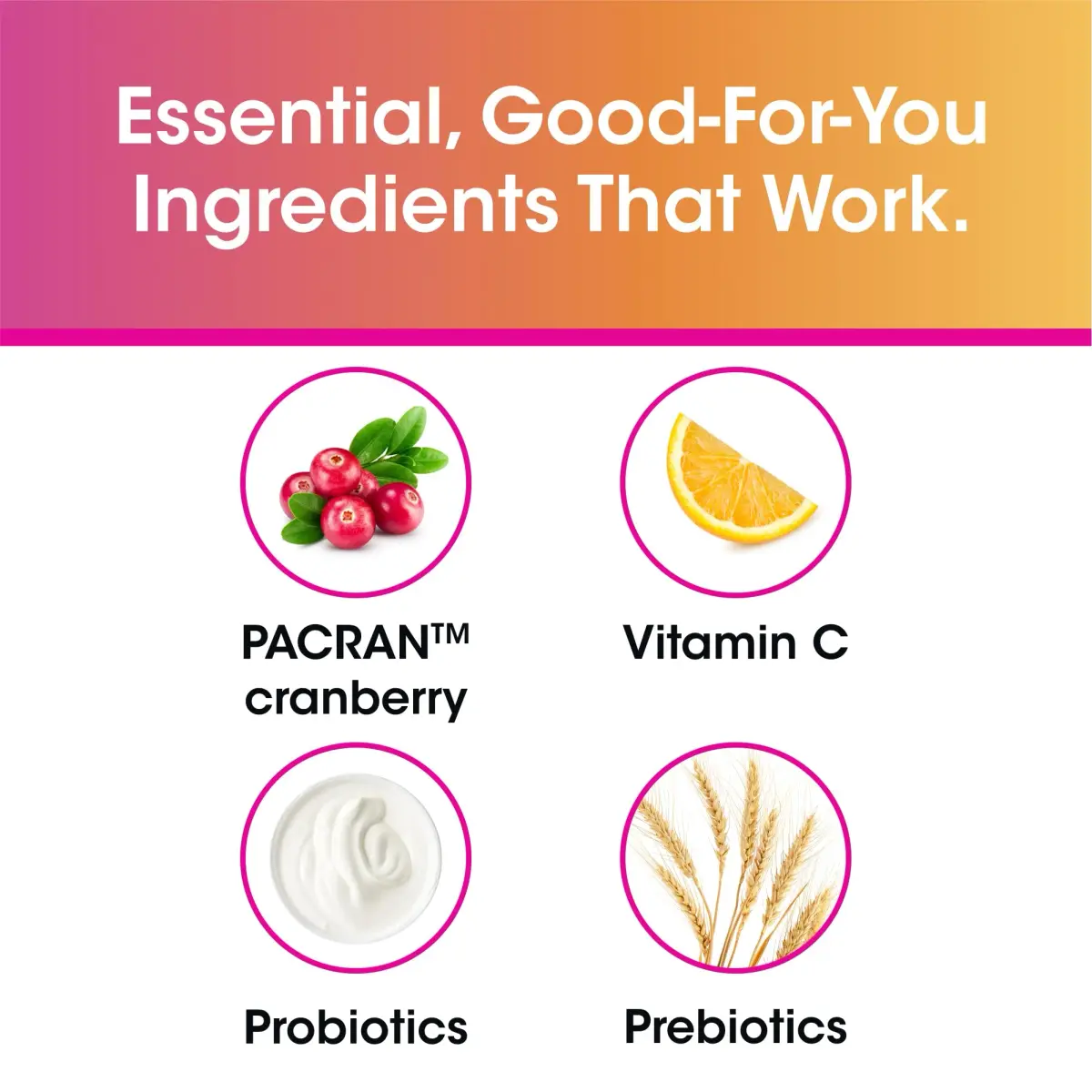 vH essentials Probiotics for Women with Prebiotics and Cranberry 120 Count | Supports Feminine & Urinary Tract Health - view 2