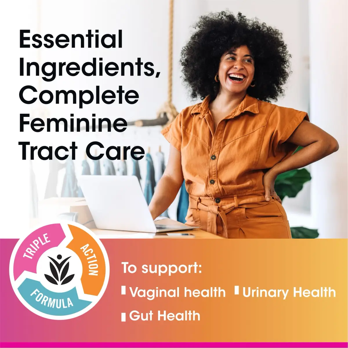 vH essentials Probiotics for Women with Prebiotics and Cranberry 120 Count | Supports Feminine & Urinary Tract Health - view 3