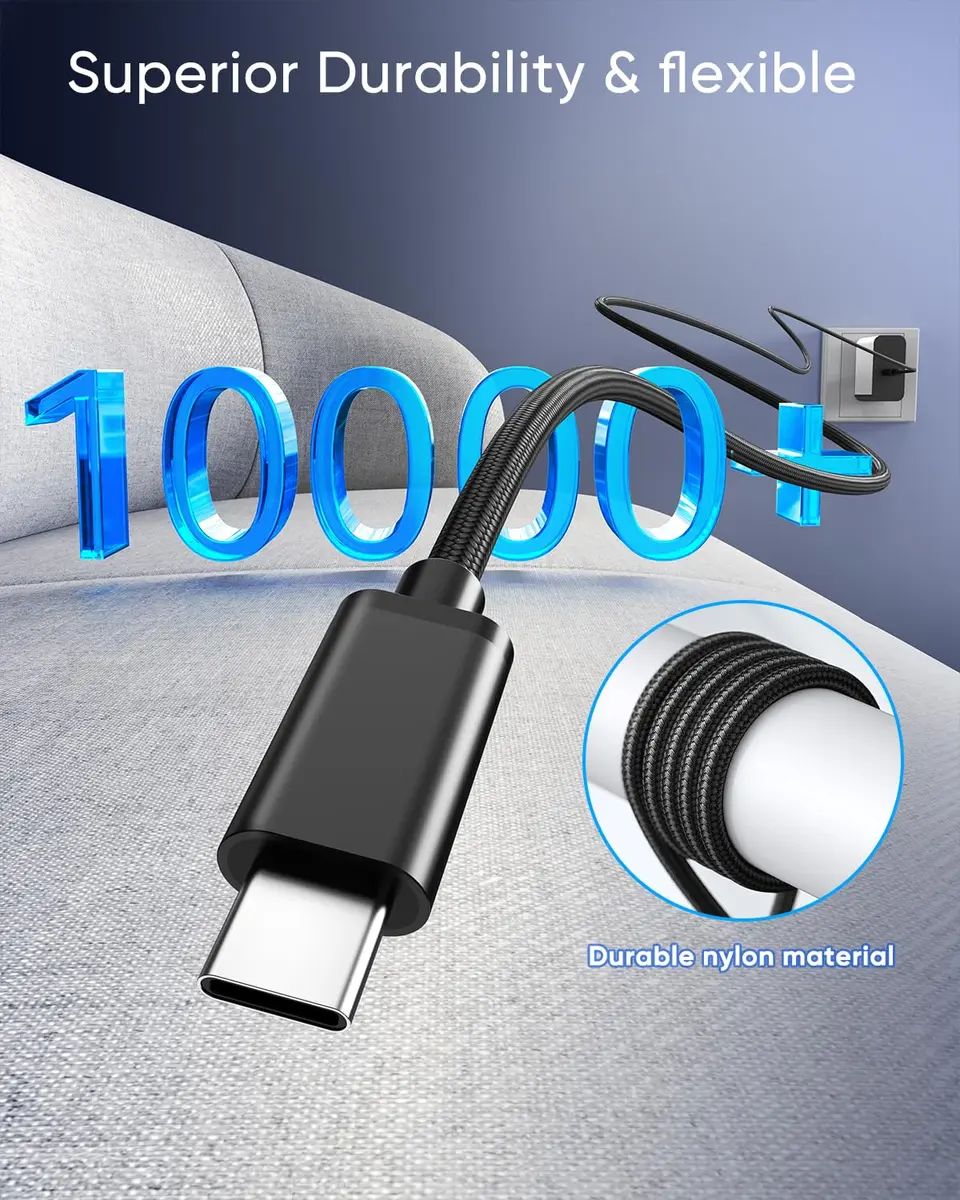 MENEEA 65W Fast Charger for Steam Deck & Nintendo Switch 2 | PD3.0 Foldable AC Adapter with 6.6FT Cable - view 6
