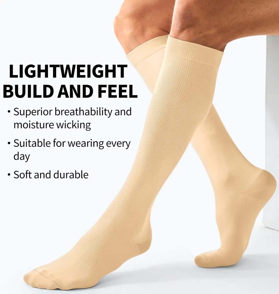 BLUEENJOY Compression Socks for Women & Men (3 Pairs, Large-X-Large) | Graduated 15-20 mmHg Support for Circulation & Recovery - view 5