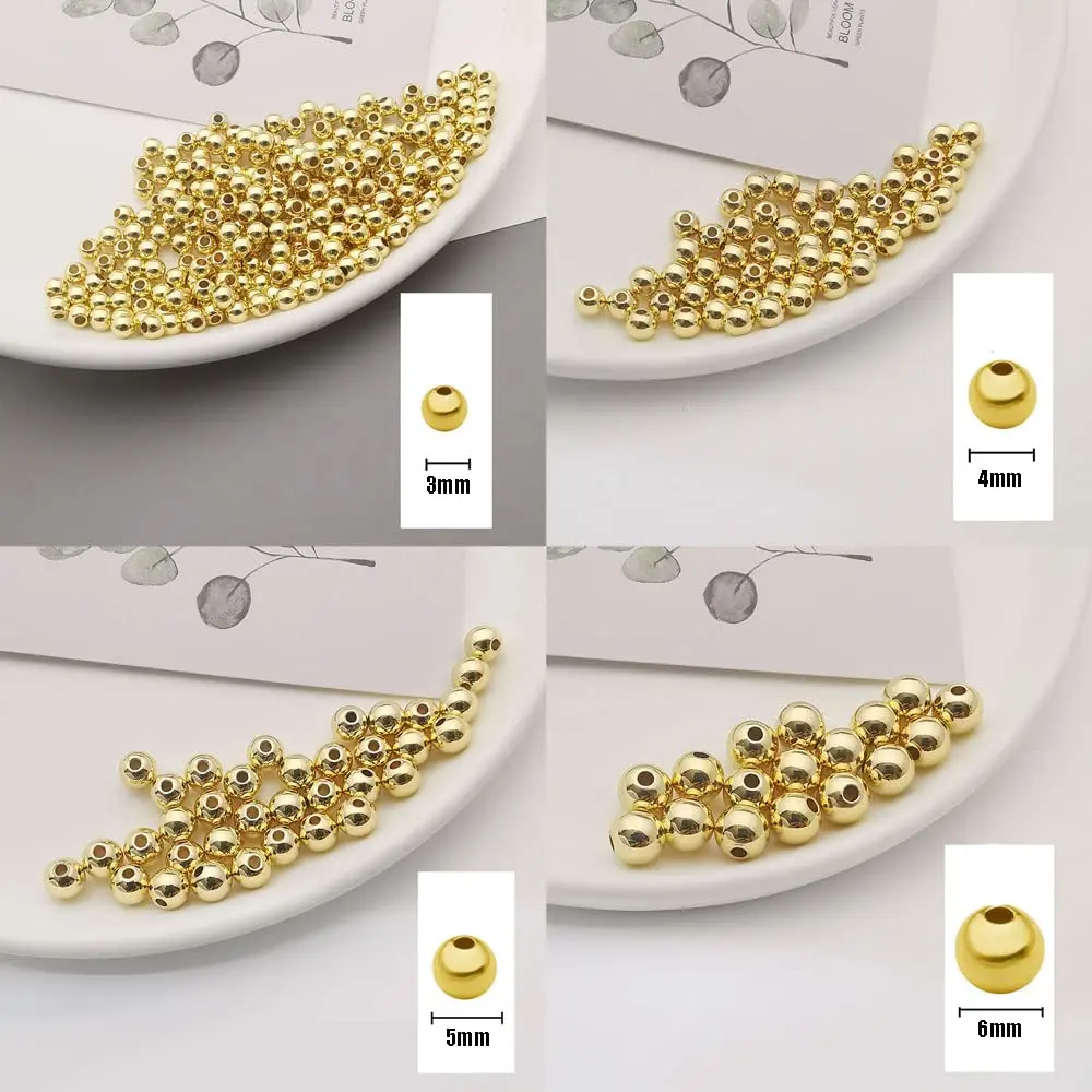 WOCRAFT Gold Beads 200 pcs | Tarnish-Resistant Brass Spacer Beads for DIY Jewelry (3/4/5/6MM-Gold) - view 5