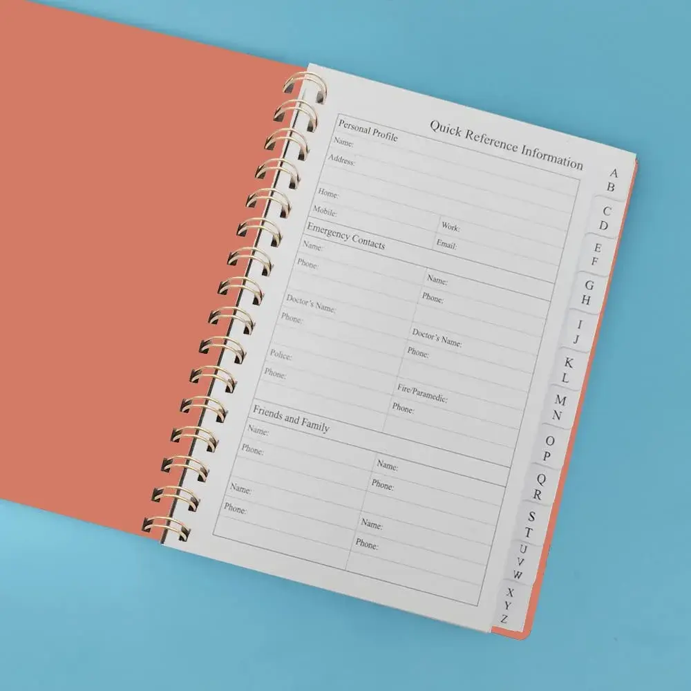 Nokingo Address & Birthday Book with Tabs, Rose, 120 Pages | Alphabetical A-Z Organizer - view 2