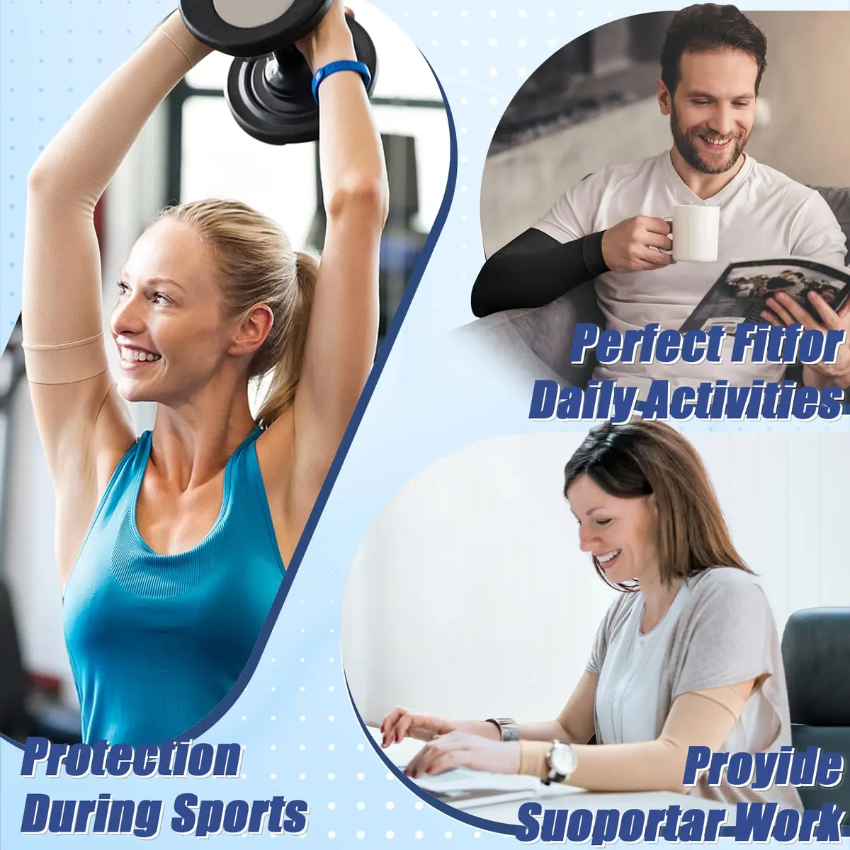 beister Compression Arm Sleeve 20-30 mmHg | Graduated Support for Women & Men - view 6