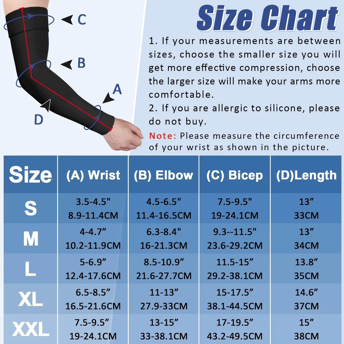 beister Compression Arm Sleeve 20-30 mmHg | Graduated Support for Women & Men - view 3