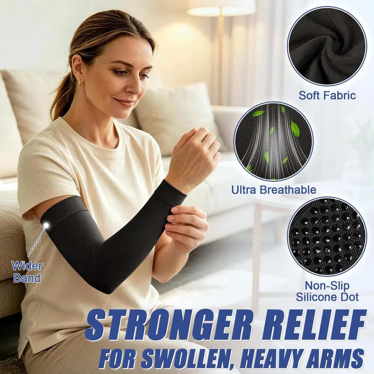 beister Compression Arm Sleeve 20-30 mmHg | Graduated Support for Women & Men - view 4