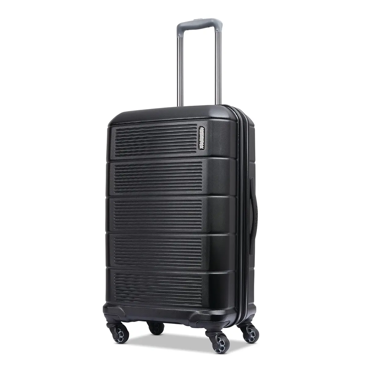 American Tourister Stratum 2.0 Expandable Hardside Luggage 24" Jet Black | Durable ABS Shell, 4 Wheels, 1" Expand - main product image