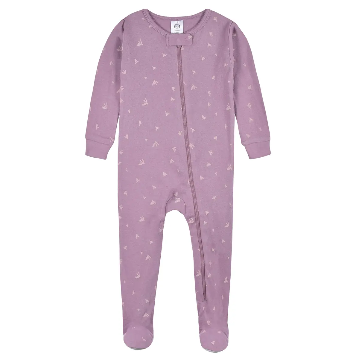 Gerber Baby Girls Woodland Floral Purple Footed Pajamas 3T (2-Pack) | Snug-Fit Cotton Sleepwear - view 3