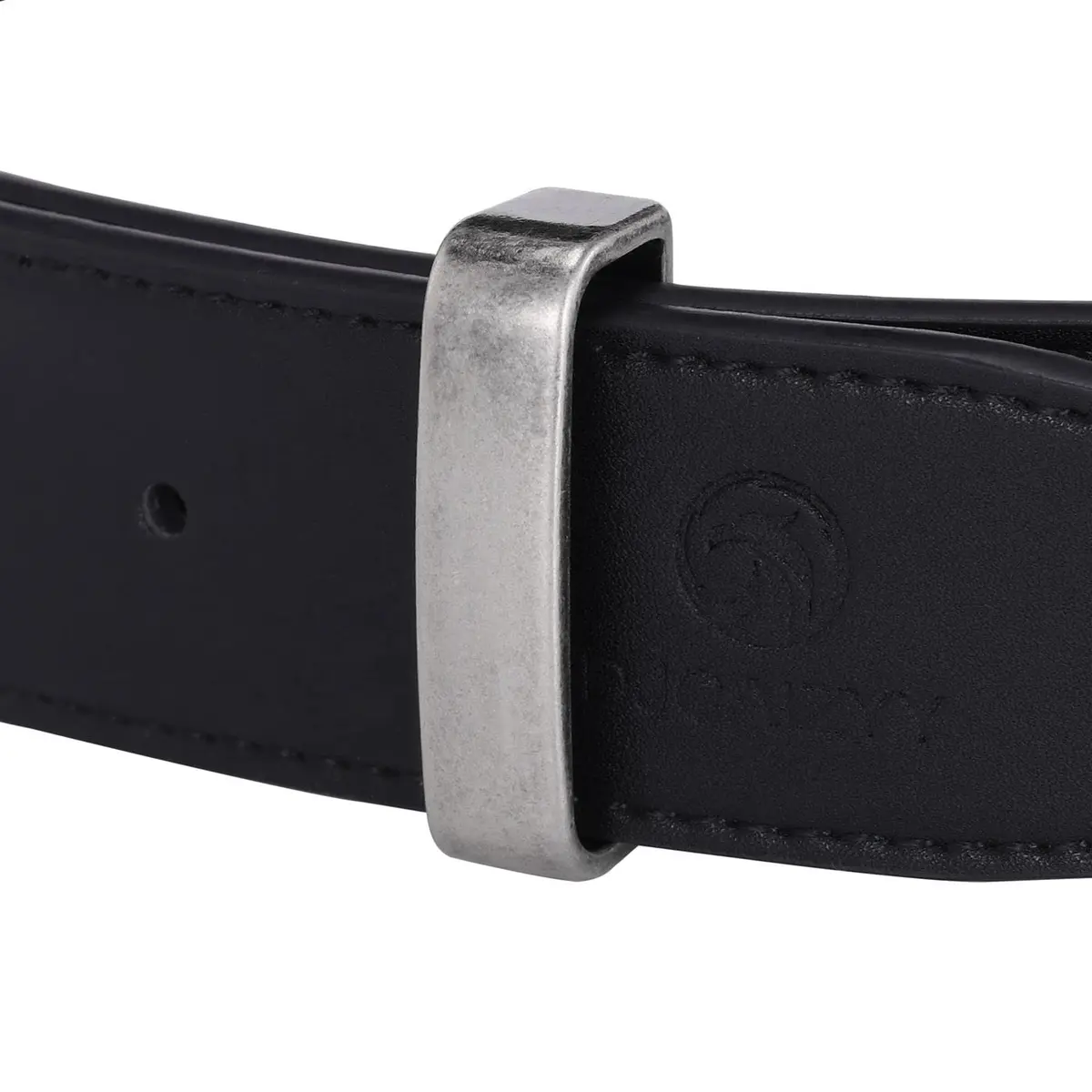 DJCAIZYY Belt Loop Keeper 1.5 inch (38mm) Alloy Steel Vintage Silver | Secures Belt End - view 4