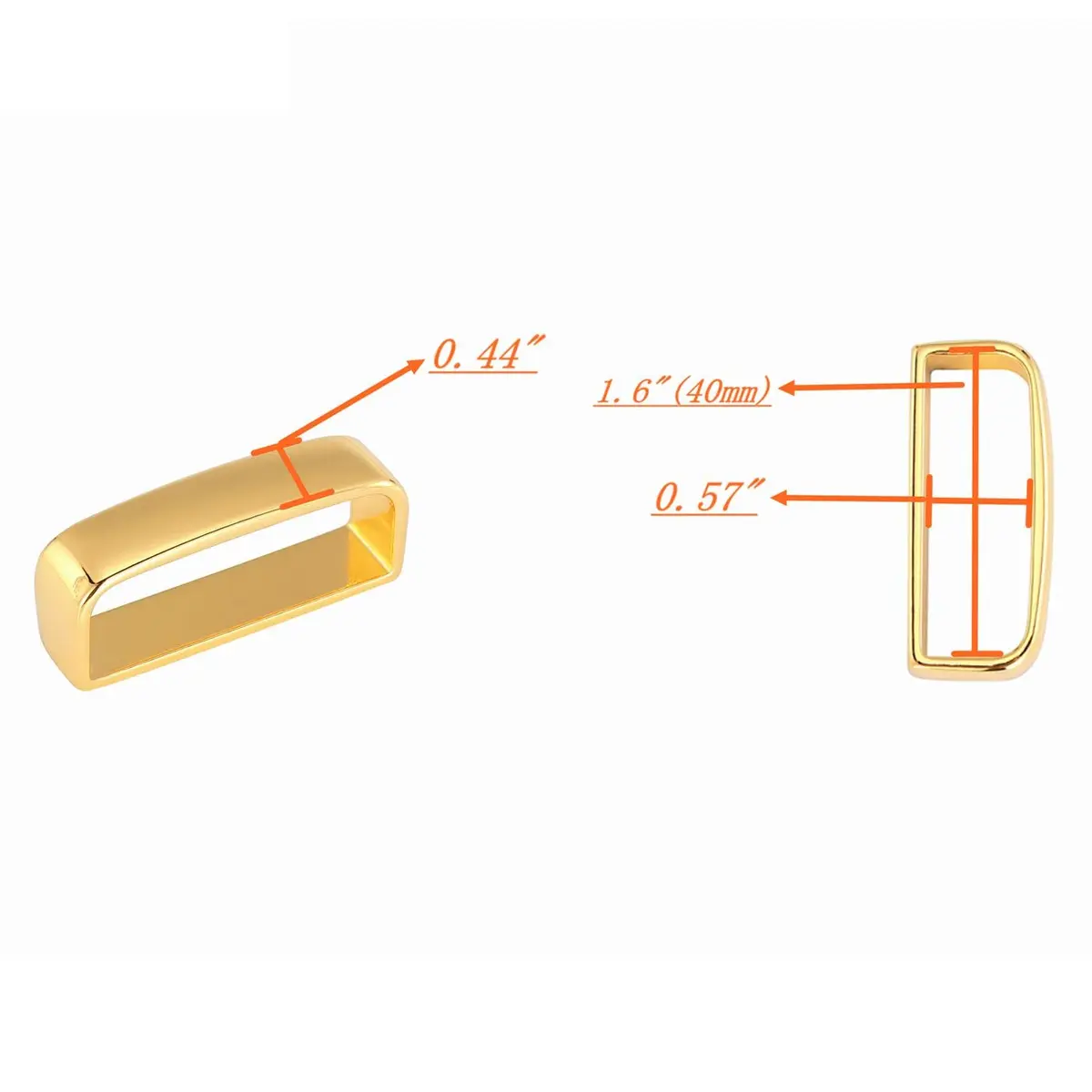 DJCAIZYY Gold Belt Loop Keeper for Men's Belts 1.5 inches (38mm-40mm) | Secure Belt End Accessory - view 6