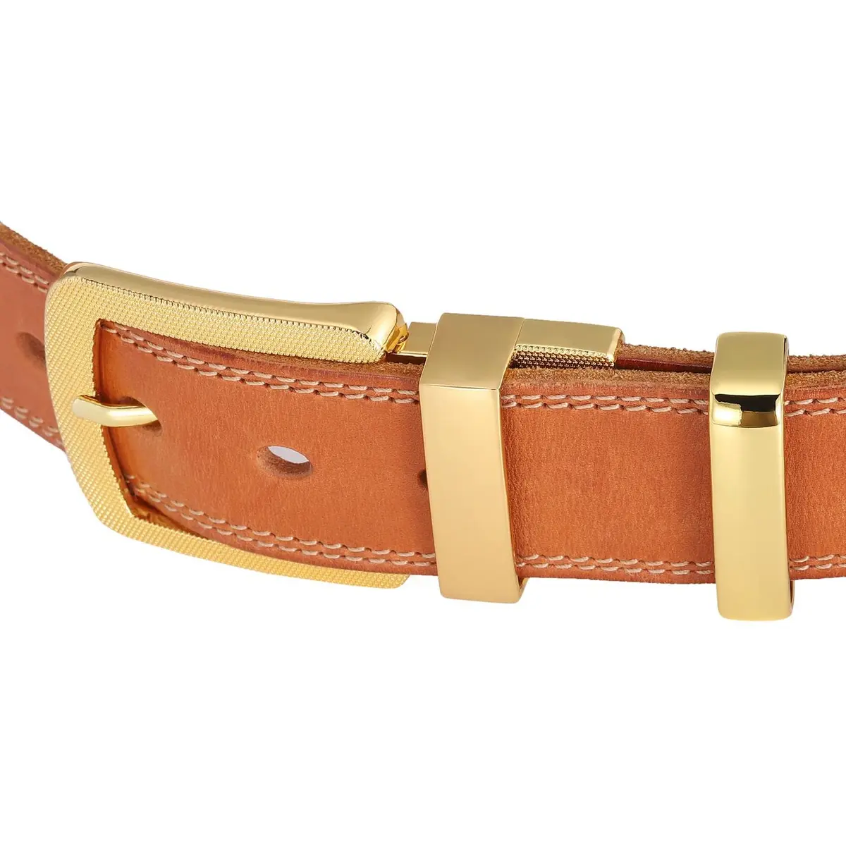 DJCAIZYY Gold Belt Loop Keeper for Men's Belts 1.5 inches (38mm-40mm) | Secure Belt End Accessory - view 3