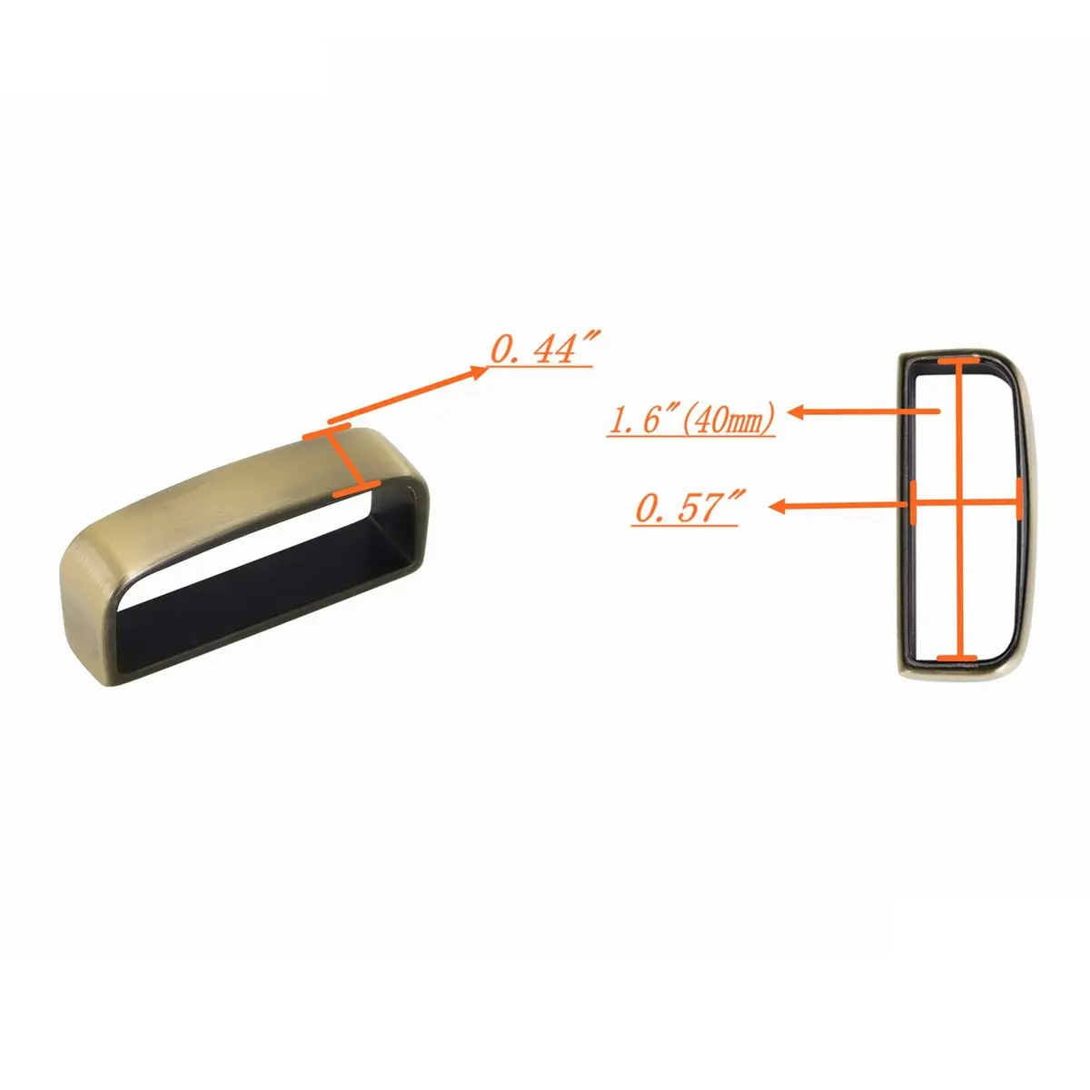 DJCAIZYY Belt Loop Keeper 1.5 inch (38mm-40mm) Bronze Brushed Alloy Steel | Replacement for Broken Belt Loops - view 6
