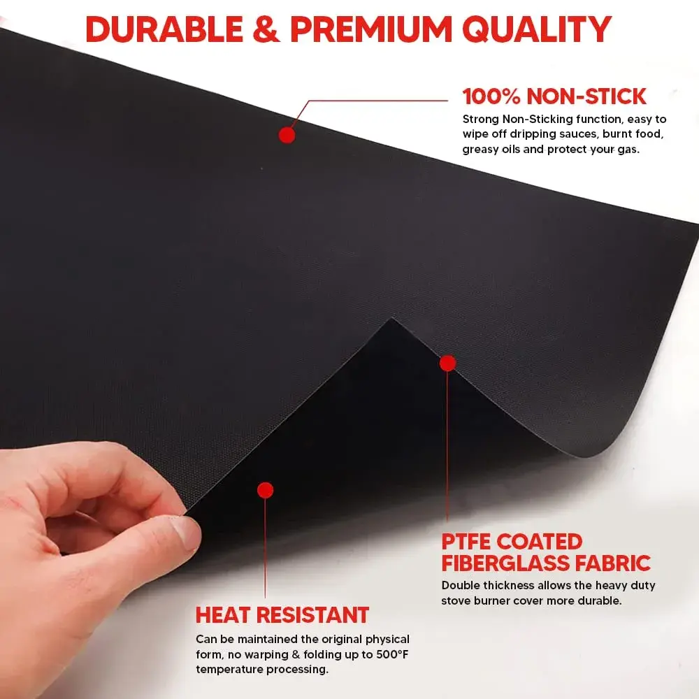 ThreadNanny Teflon Oven Liner Roll 25cm (10") x 190cm (75") | Cut-to-Size Non-Stick Mat for Ovens, Grills, Stovetops - view 6