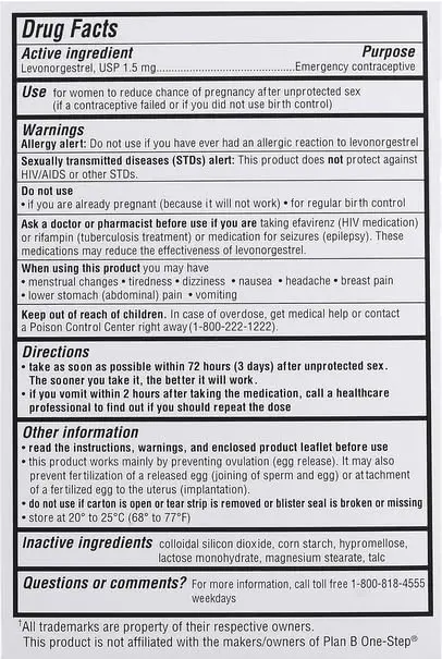 Ohm My Choice Emergency Contraceptive Pill, Levonorgestrel 1.5mg | Backup for Women in India - view 3
