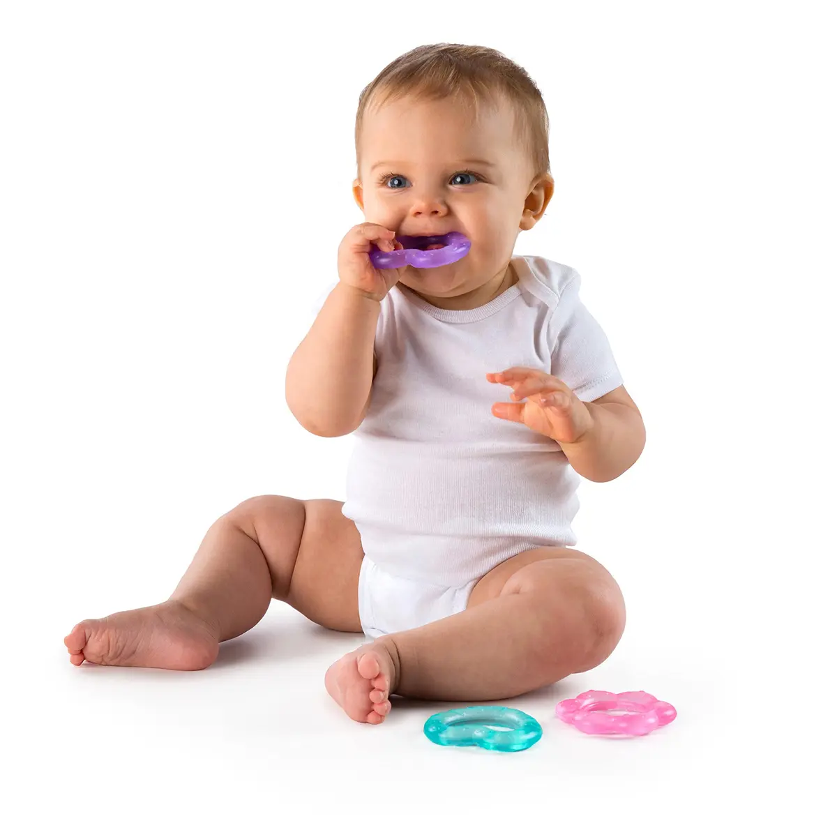 Bright Starts Everything Nice Teething Toys 9-Piece Set | BPA-Free Rattles & Chillable Teethers - view 9