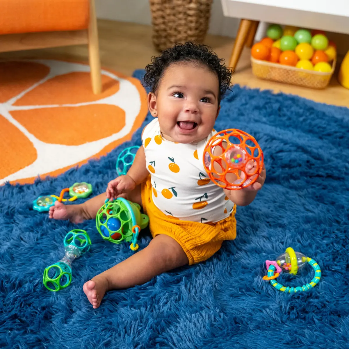 Bright Starts Little Shakers 6pc Gift Set with Oball Technology | Baby Rattles, Balls & Teethers for Newborn+ - view 2