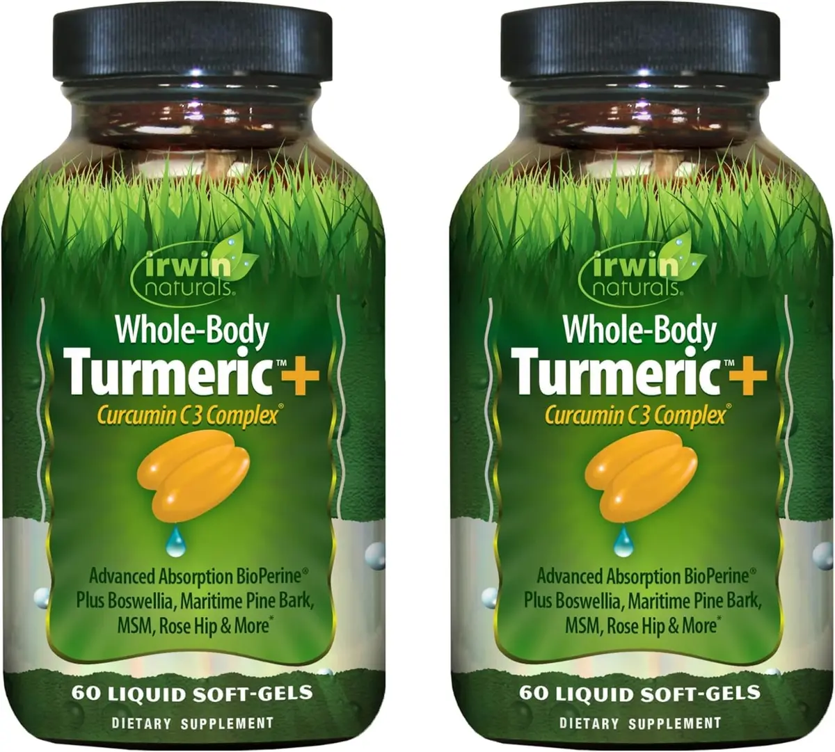 Irwin Naturals Whole-Body Turmeric Curcumin Wellness Formula 60 ct 2-Pack | Supports Joint & Overall Wellness - main product image