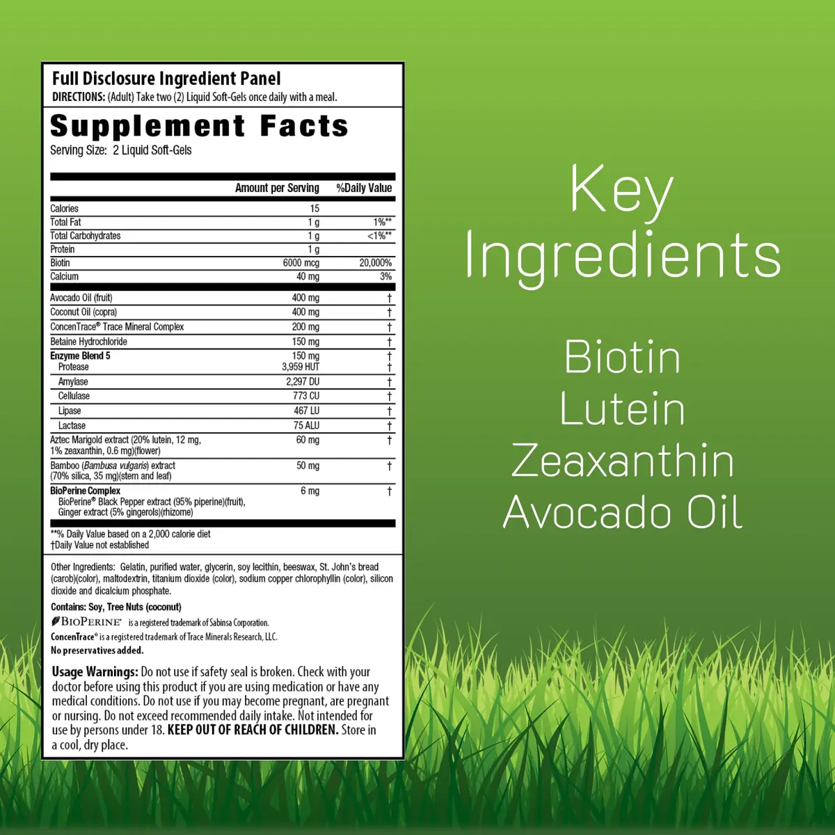 Irwin Naturals Biotin-6000 Hair Skin & Nail Support Formula 60 Count (Pack of 2) | Supports Healthy Hair & Nails - view 2