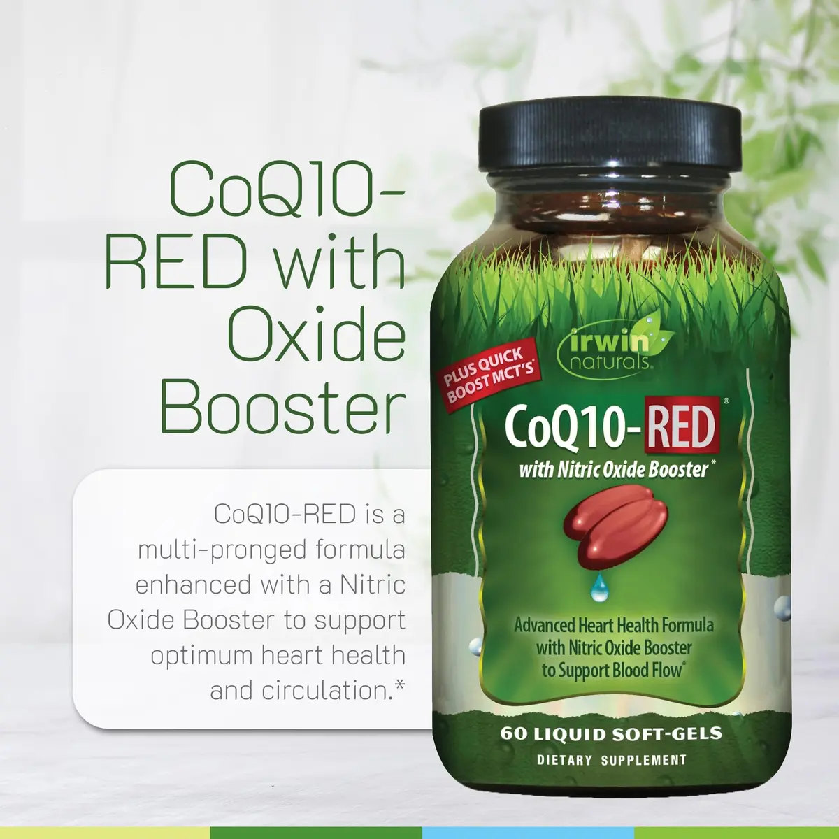 Irwin Naturals CoQ10-RED Heart & Cellular Energy Support 60 Count | Supports Heart & Circulation - view 5
