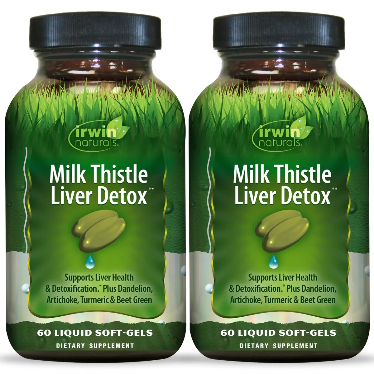 Irwin Naturals Milk Thistle Liver Detox Supplement 60 Softgels | Supports Liver Function & Detox - main product image