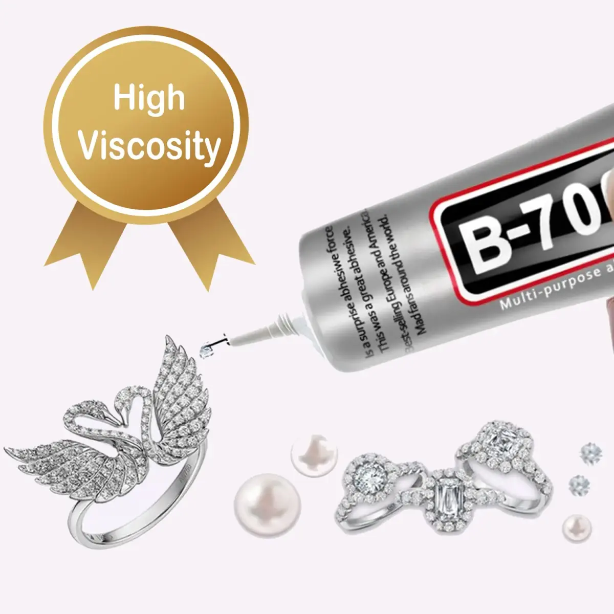 FITTDYHE B7000 Clear Glue 110ml (3.7oz) | Professional Adhesive for Jewelry, Crafts, and Electronics - view 8