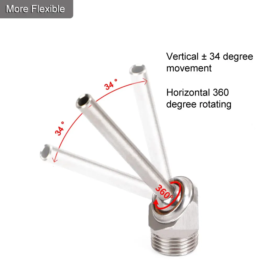 PGFUN Coolant Nozzle 30mm | Heavy Duty Stainless Steel, Adjustable, 360° Rotation (70-120 chars) - view 4