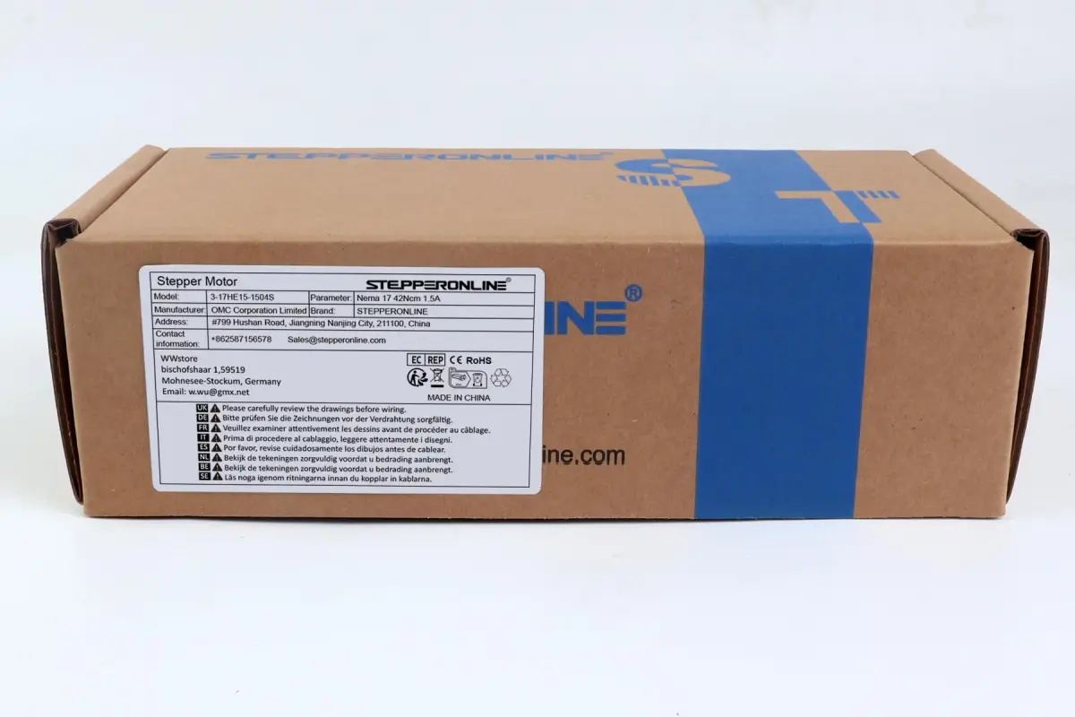 STEPPERONLINE Nema 17 Stepper Motor Bipolar 1.5A 42Ncm 42x42x38mm 1.8deg 4 Wires with 1m Cable and Connector (5 Pack) - view 6