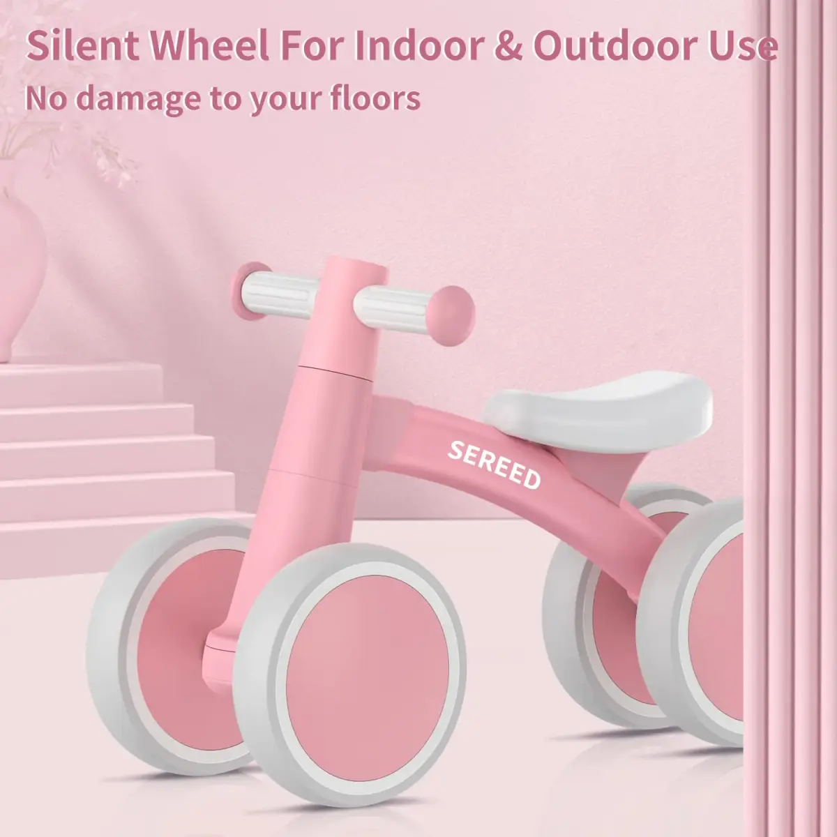 SEREED Baby Balance Bike for 1 Year Old Boy Girl, First Birthday Gift Toy | Aluminum Alloy Frame, 10-inch EVA Wheels - view 5