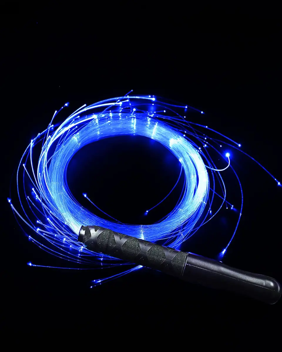 SZYICONG 6ft LED Fiber Optic Whip Dance | USB Rechargeable, Rainbow Bright Lights Effect - main product image