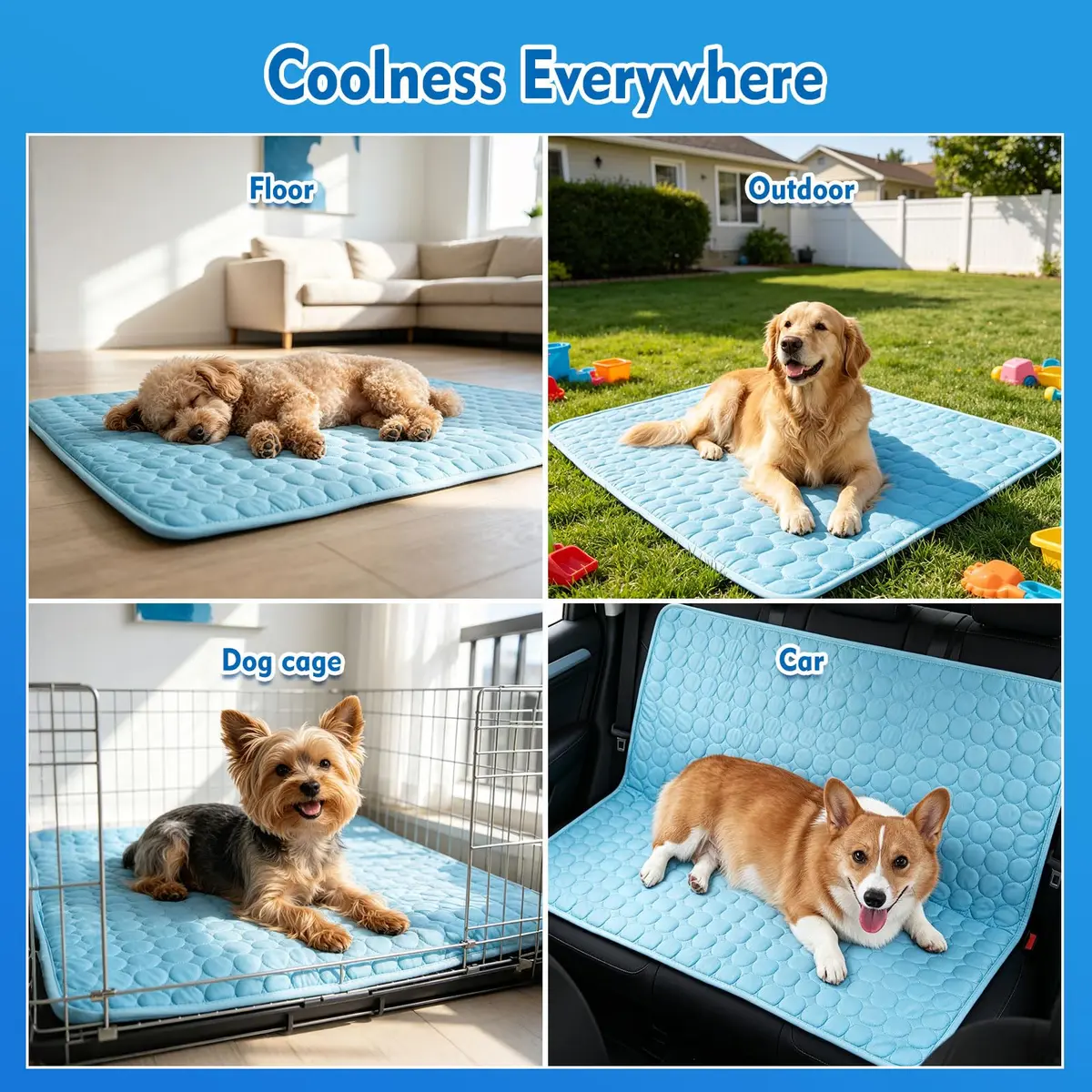 dgdgbaby Portable Dog Cooling Mat 40 x 28 in | Self-Cooling, Washable, Summer Relief - view 4