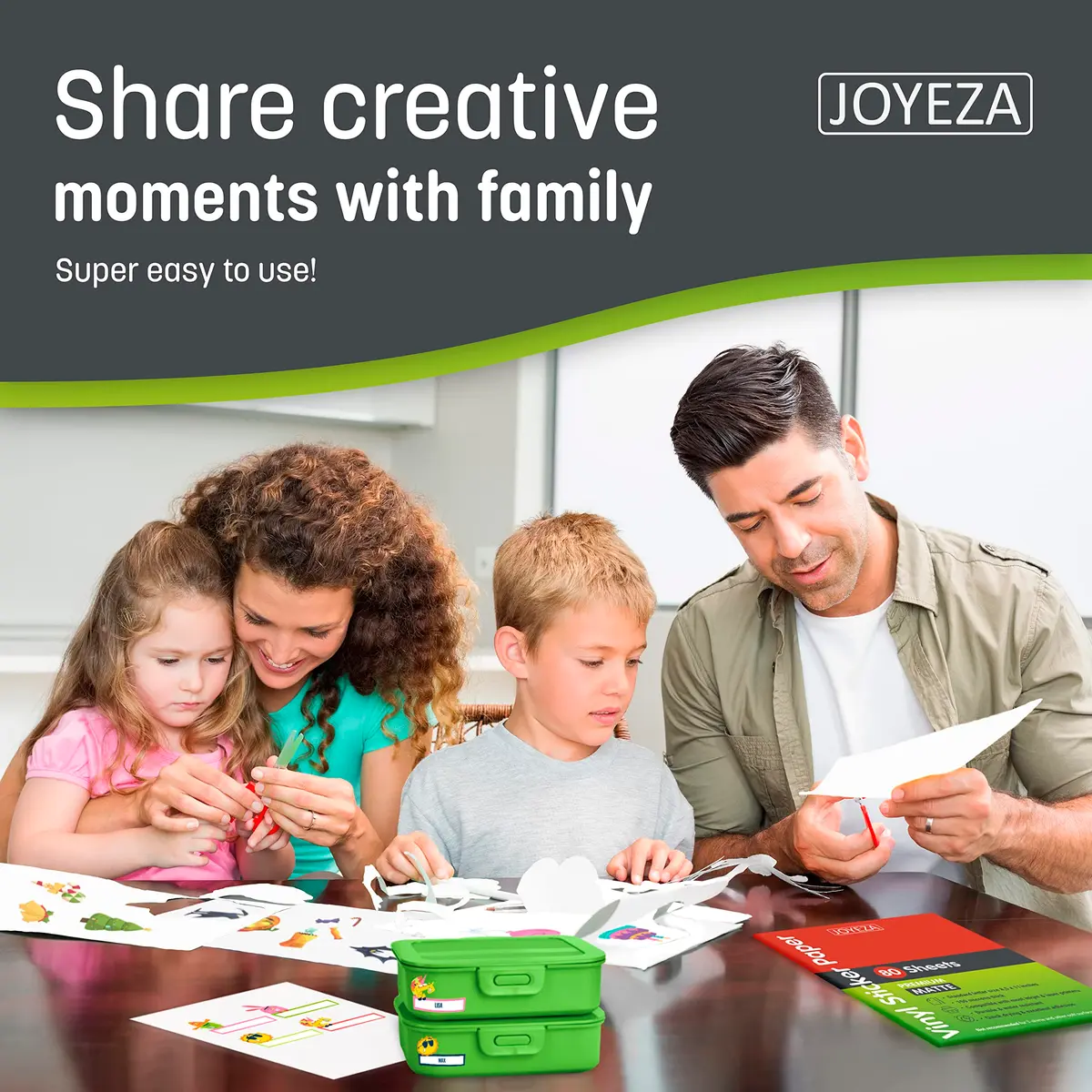 JOYEZA Printable Vinyl Sticker Paper for Inkjet Printer 80 Sheets Matte White Waterproof | Waterproof, Quick-Dry, Vivid Colors - view 7