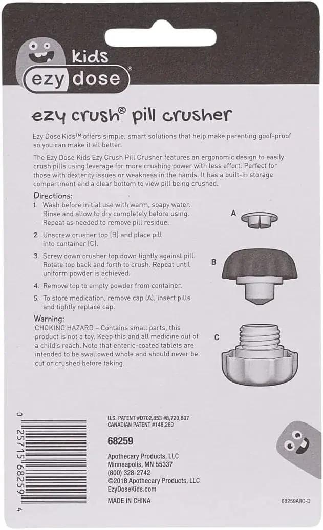 EZY DOSE Large Pill Crusher & Tablet Grinder with Storage Compartment, Green | FDA Approved & Arthritis Foundation-Endorsed - view 5