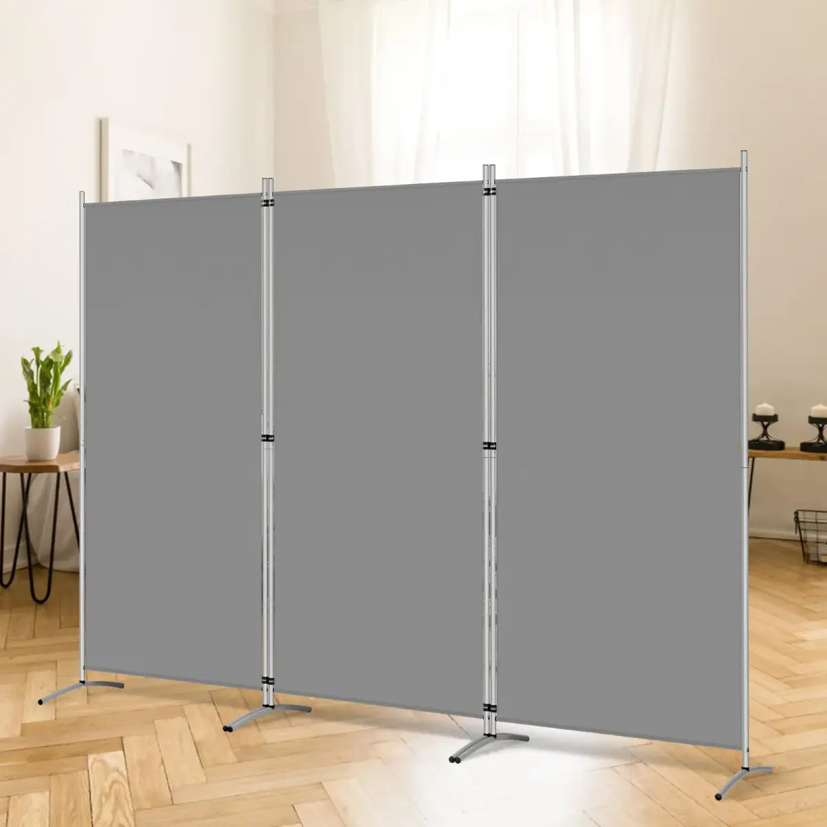 RANTILA 3 Panel Room Divider 213 cm (102''W) x 170 cm (71''H) | Freestanding Privacy Screen for India - main product image