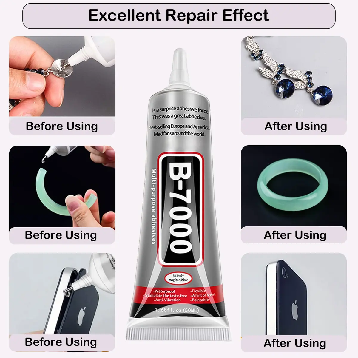 FITTDYHE B7000 Jewelry Glue 110ml (3.72 fl oz) | Transparent, Waterproof, High Elasticity for Crafts - view 4