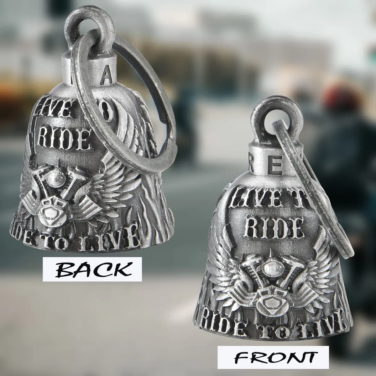 Dream Apparel Motorcycle Bell for Bikers | Heavy Lucky Rider Keychain & Accessory - view 7