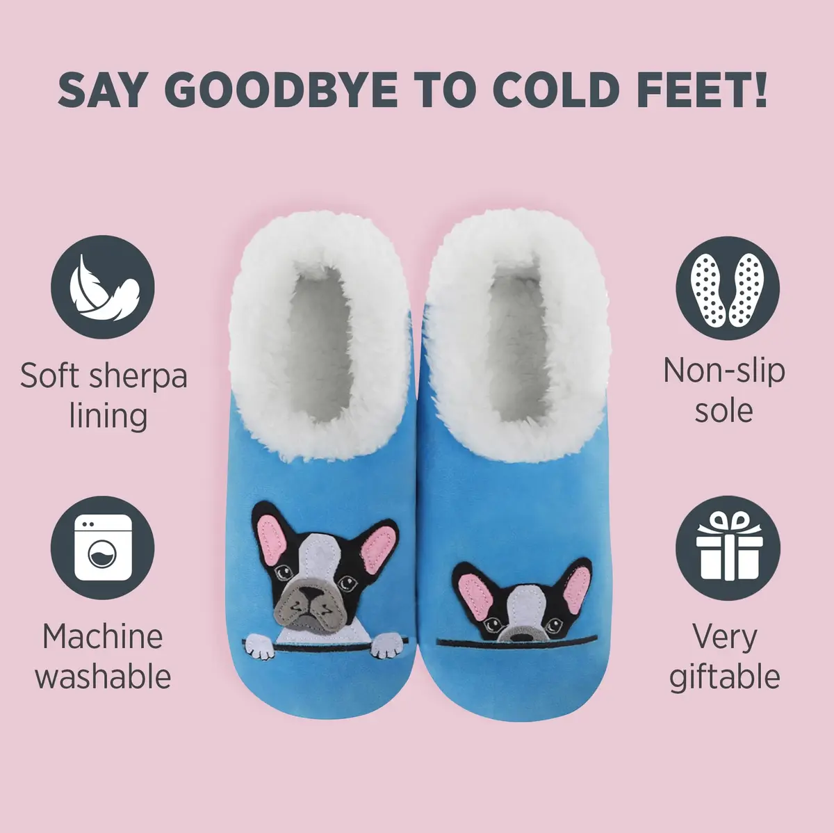 Snoozies Slipper Socks for Women (Blfren, M) | Cozy Mismatched Indoor Comfort - view 3