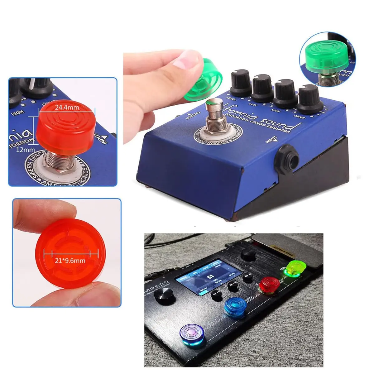 Jiayouy Guitar Effect Pedal Footswitch Toppers 20PCS | Full Pedal Protection & Style - view 4