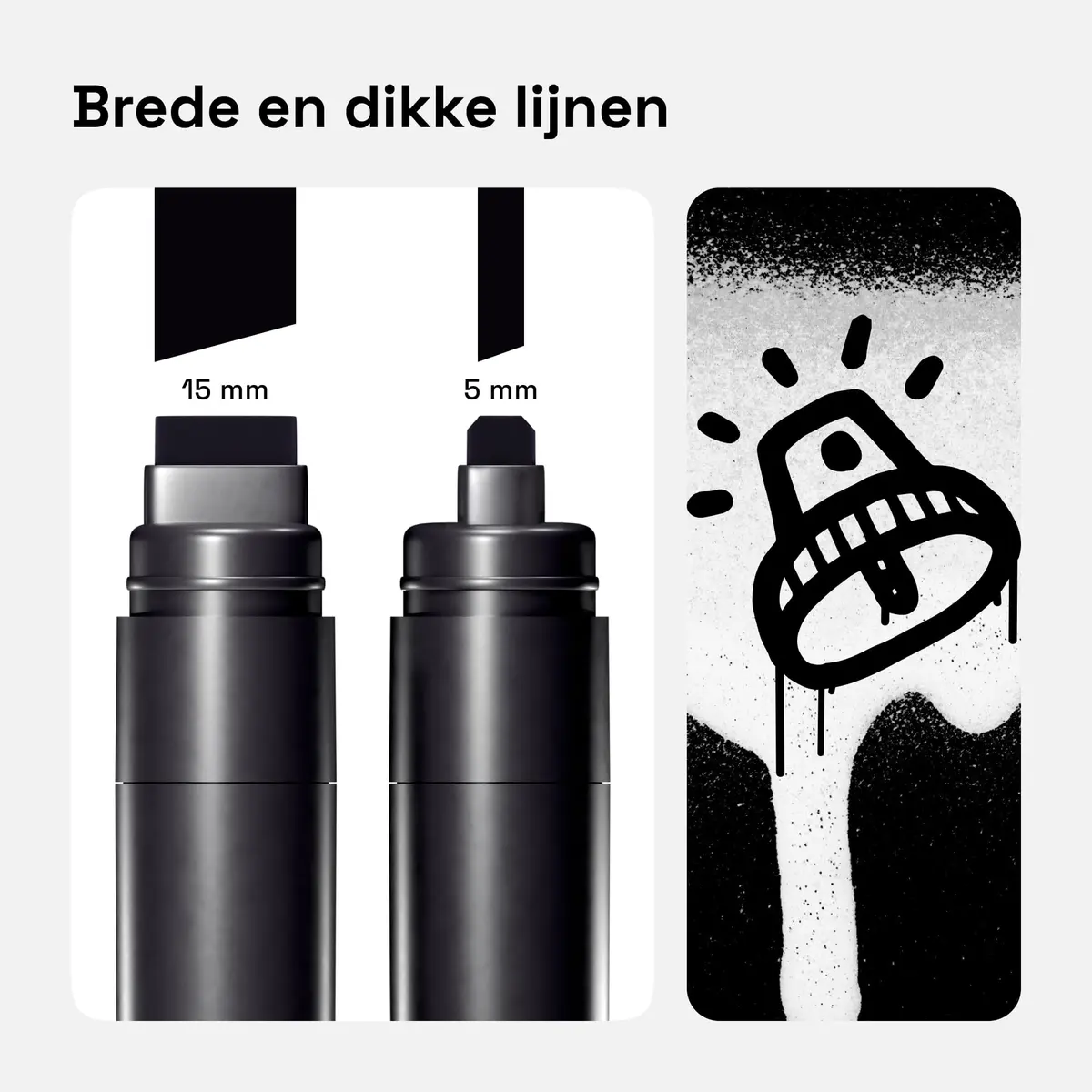 ARTISTRO Black Paint Pens Jumbo Tip Set of 5 | Water-Based Acrylic Markers for Multi-Surface Use - view 2