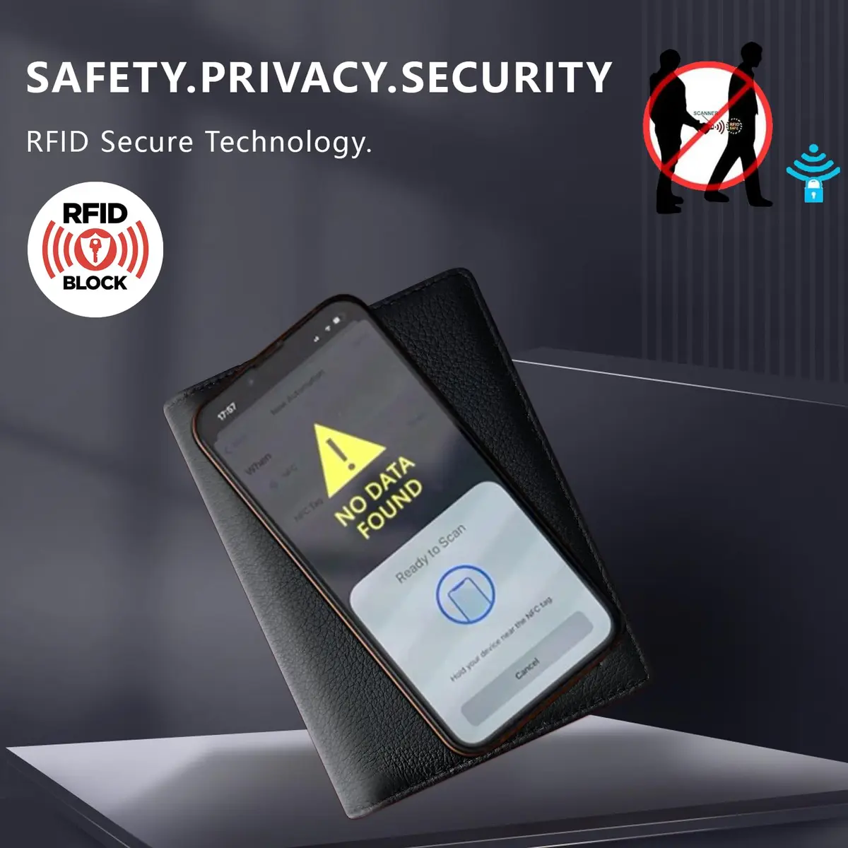 BAPHITY Genuine Leather RFID Blocking Slim Passport Wallet | Black - view 4