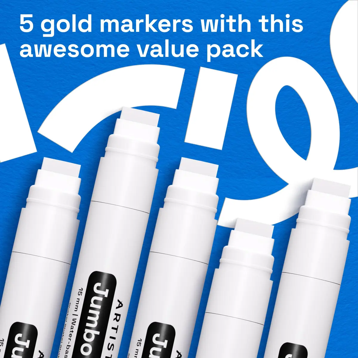 ARTISTRO White Paint Pens Jumbo Tips Set of 5 | ASTM D-4236 Certified - view 6