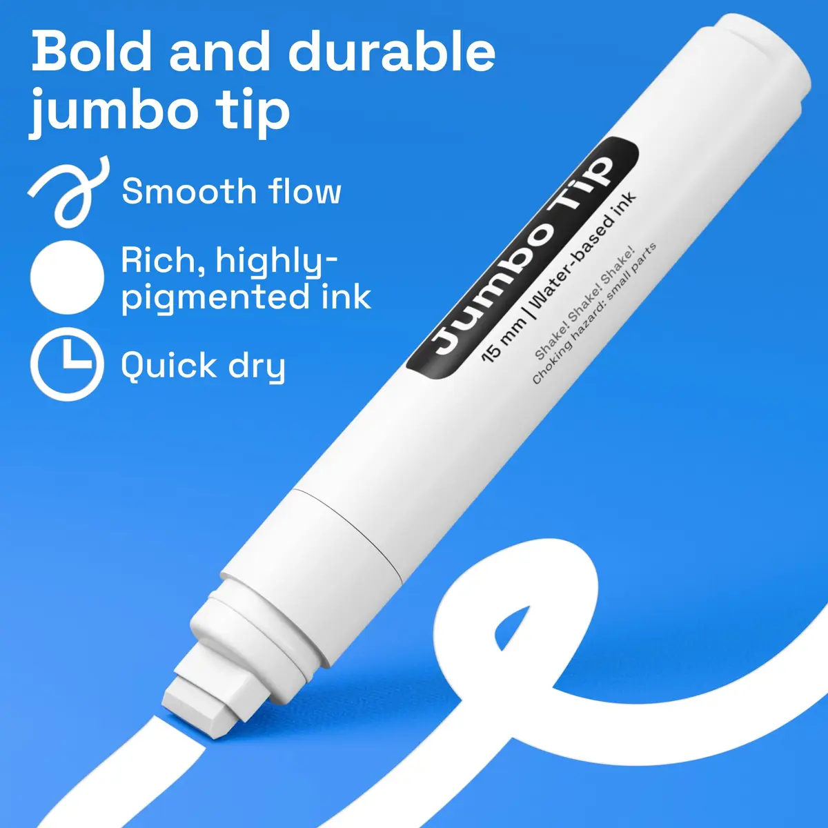 ARTISTRO White Paint Pens Jumbo Tips Set of 5 | ASTM D-4236 Certified - view 2